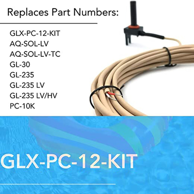 GLX-PC-12-KIT Pool-Temperaturfühler-Thermistor-Wasser-Luft Solar mit 15 Fuß Kabel-
