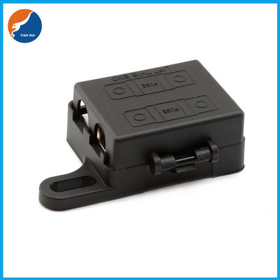 Schwarze Weisen 20A PA-Material-2 sicherungs-Kasten-Block-Halter Mini ANSs MIDI des Auto-200A zum Automobil-Selbst