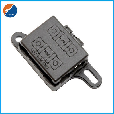 Schwarze Weisen 20A PA-Material-2 sicherungs-Kasten-Block-Halter Mini ANSs MIDI des Auto-200A zum Automobil-Selbst